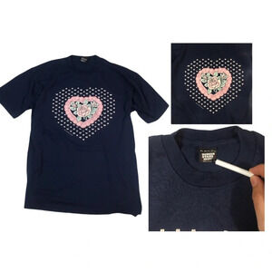 WS286 Women’s Vintage Screen Stars Hearts T Shirt XL